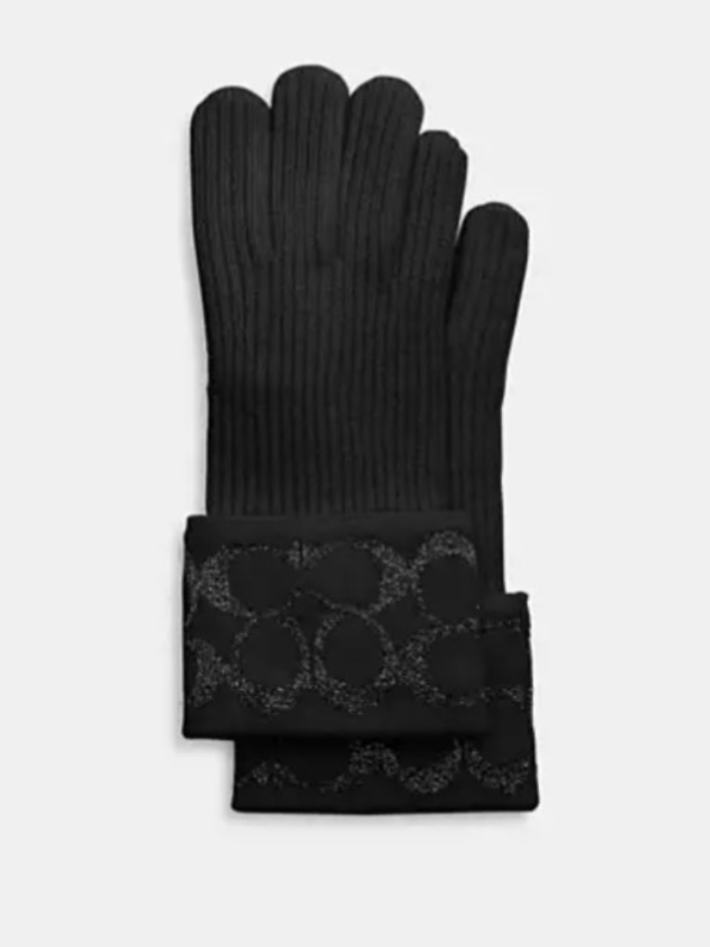 Signature Metallic Knit Gloves
